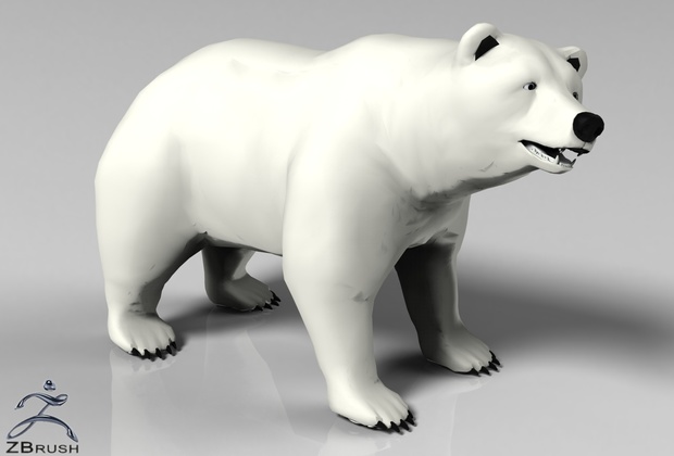 3D Polar Bear Interior Model