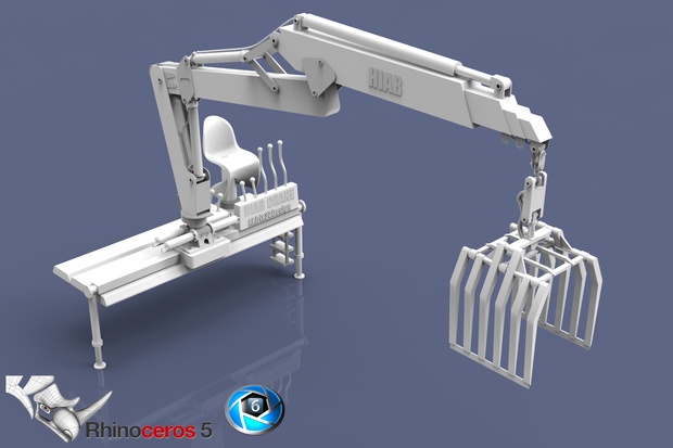 3D Hiab Crane Model