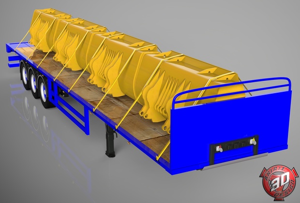 3D SDC Flatbed Cups Load