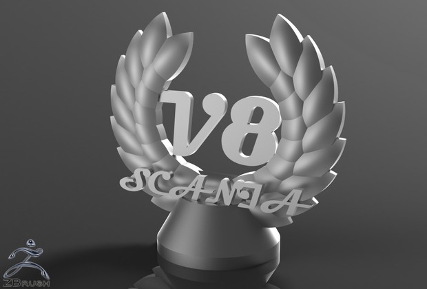 3D V8 Scania Decoration Model
