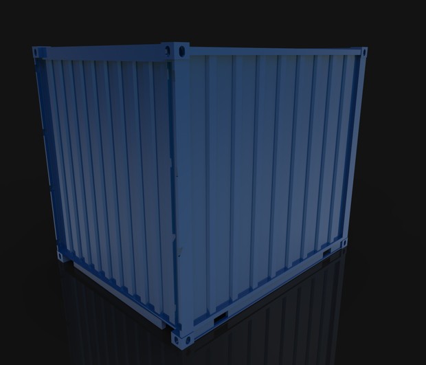 3D container 10ft size general model