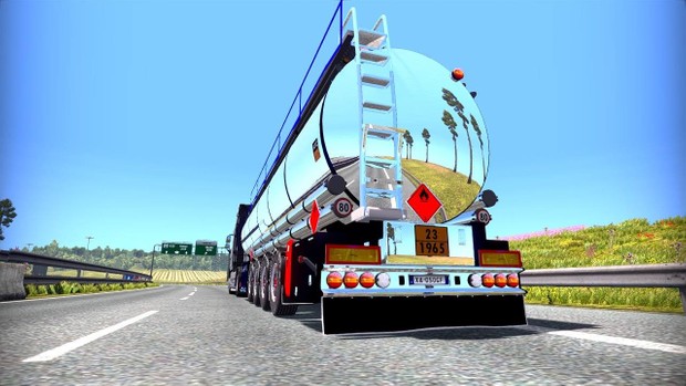 ETS2 Chromed Fuel Tanker Trailer SCS Model