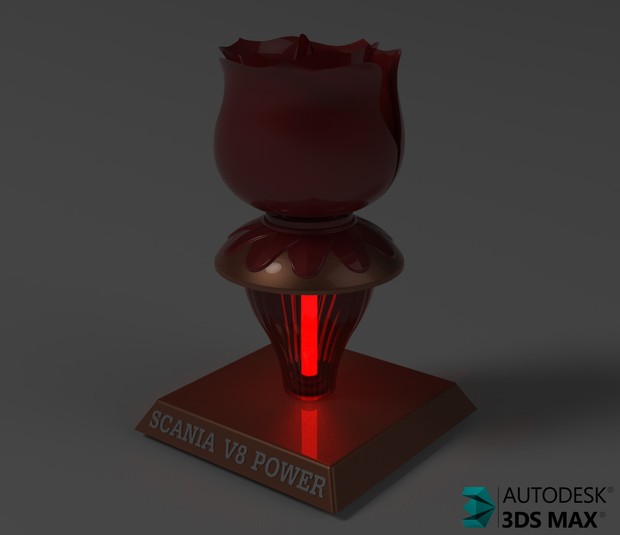 3D Scania Dashboard Lamp Model