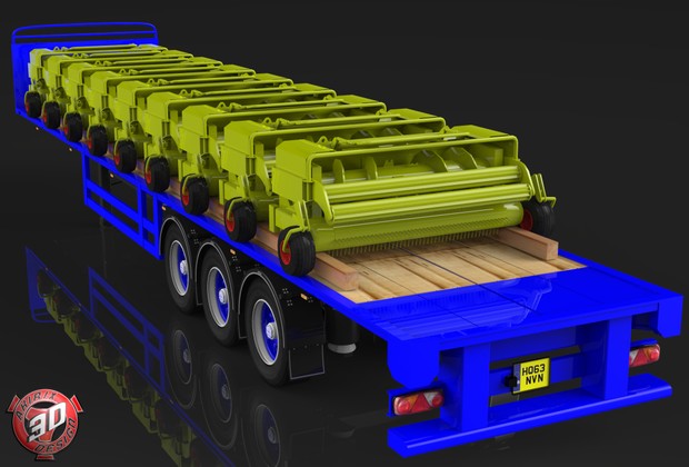 3D SDC Flatbed Harvesters Load