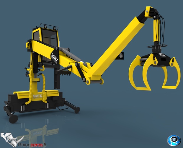 3D Timber Crane Botex Model