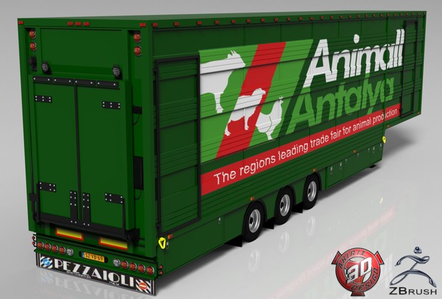 3D Pezzaioli Trailer Model