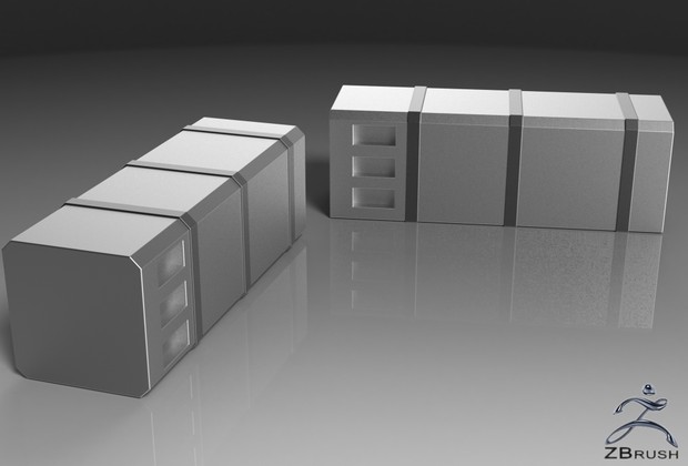 3D Squared Chromed Fuel Tanks Pack