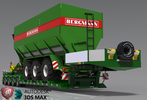 4 Axles Doll Trailer Tipper Trailer Loaded