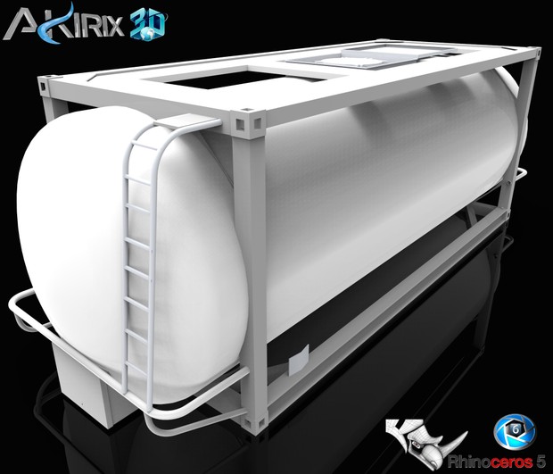 3D container frame 20ft food tanker