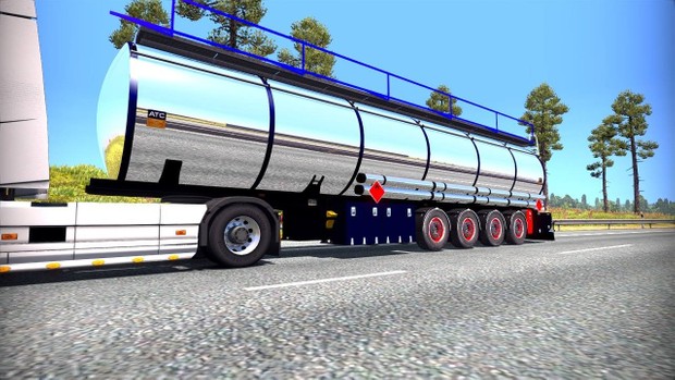 ETS2 Chromed Fuel Tanker Trailer SCS Model