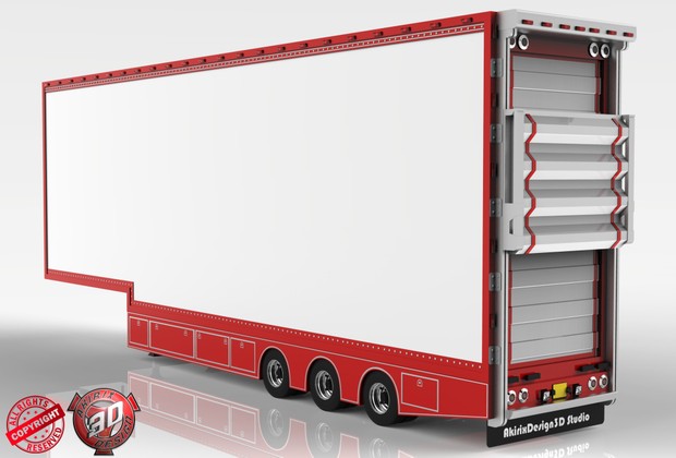 3D NewStyle DoubldeDecker Trailer V2