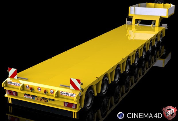 3D Doll Trailer 9 Axles