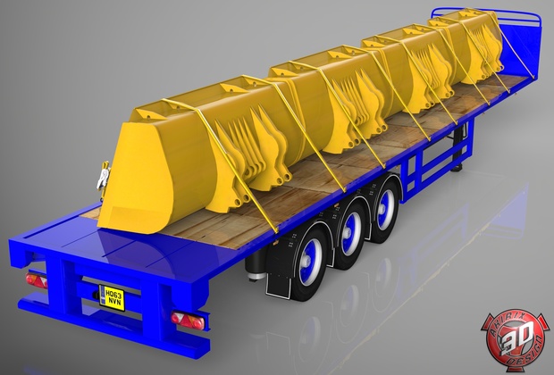 3D SDC Flatbed Cups Load