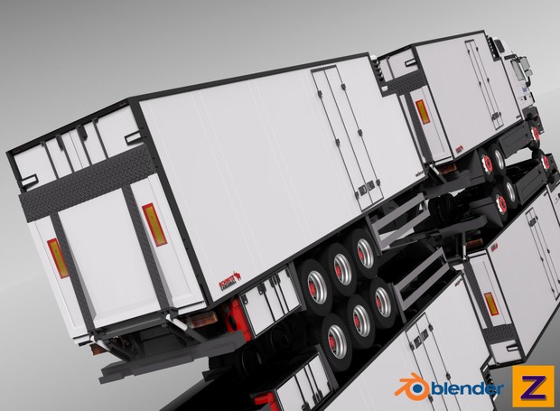 3D MB Actros MPIII FRC Tandem Combo Model