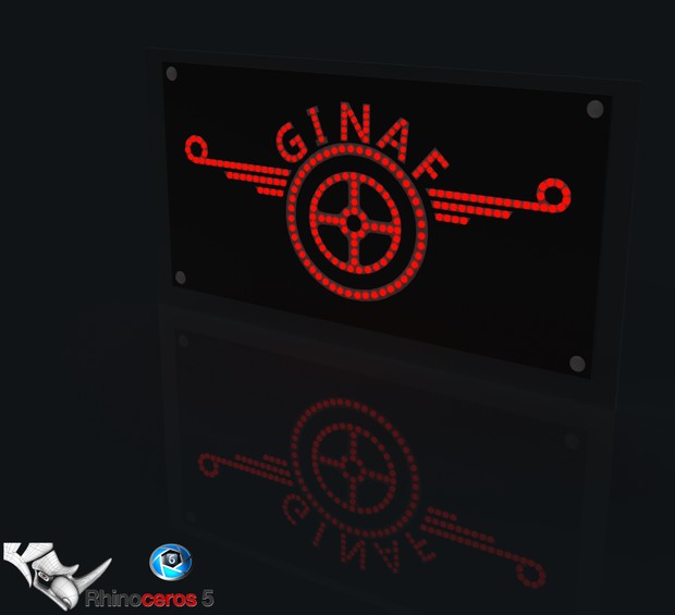 3D ledboard GINAF model