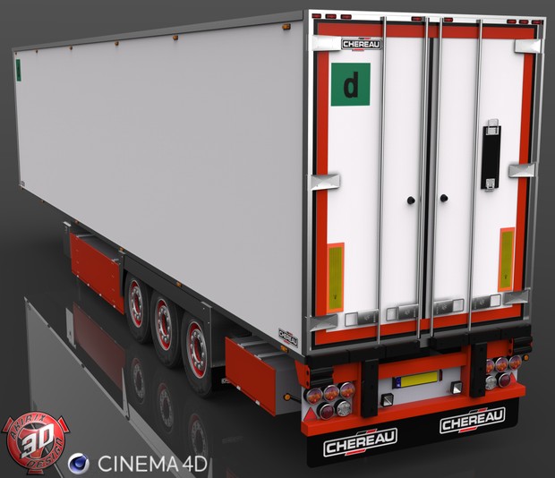 3D Chereau Trailer Model