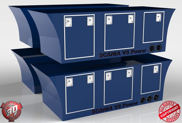 3D Custom Scania Sideboxes Pack