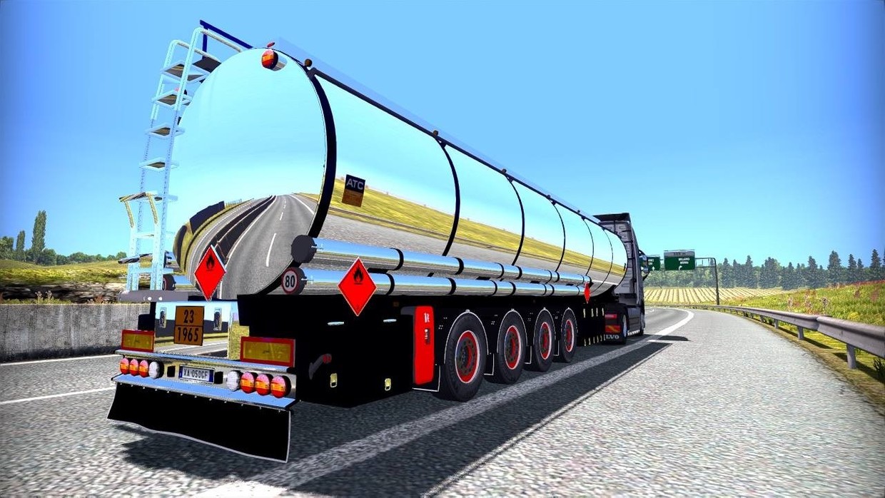 ETS2 Chromed Fuel Tanker Trailer SCS Model AkirixDesign3DStudio