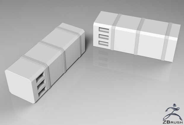 3D Squared Chromed Fuel Tanks Pack