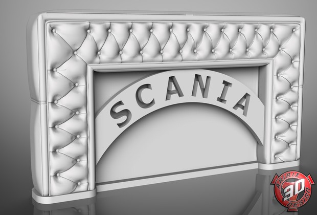 3D Scania Leather Panel