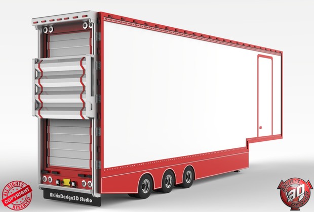 3D NewStyle DoubldeDecker Trailer V1