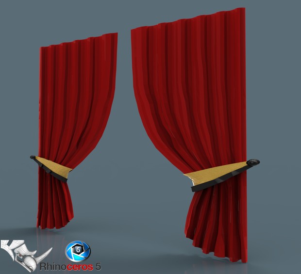 3D Curtain For Interiors model