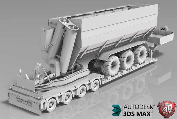 4 Axles Doll Trailer Tipper Trailer Loaded