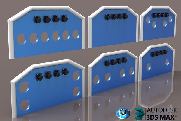 3D Cabin BackPanels With Connectors Pack