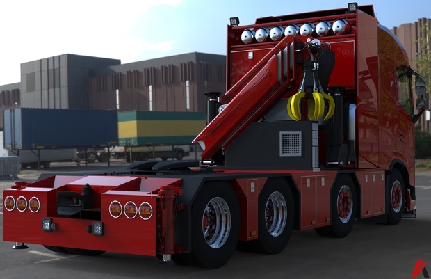 3D Volvo FH 8×4 Model