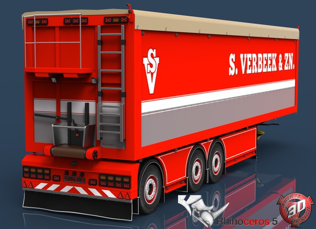 3D S.Verbeek Potato Trailer Model