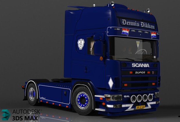 3D Scania 164L 480 V8 Model