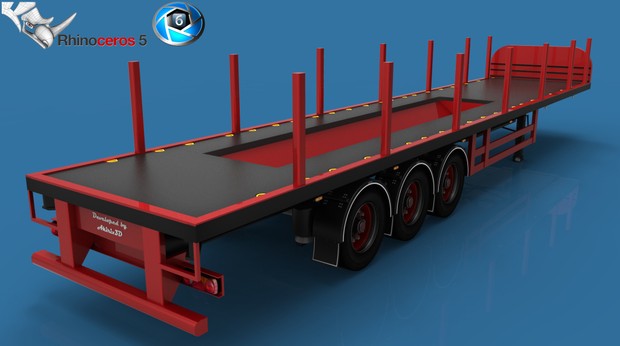 3D Model Coil Transport Trailer