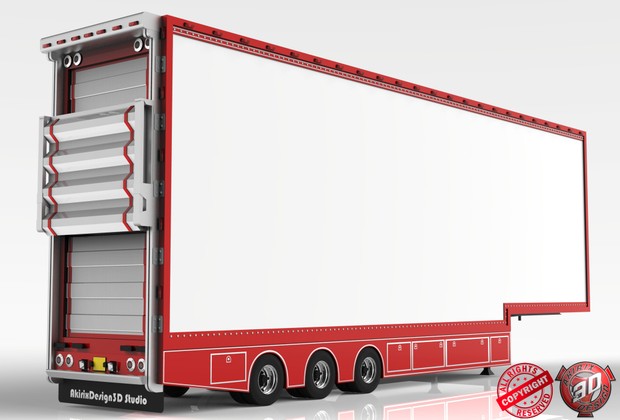 3D NewStyle DoubldeDecker Trailer V2