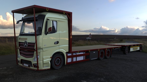 3D model of Mercedes Benz MPIV tandem bale transport