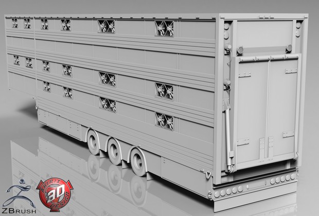 3D Pezzaioli Trailer Model
