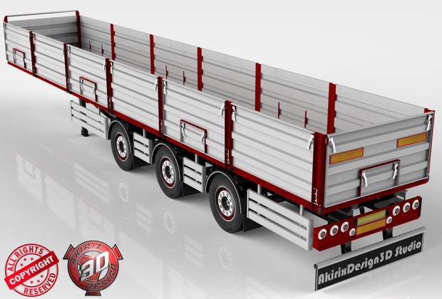 3D Opentop Trailer Model