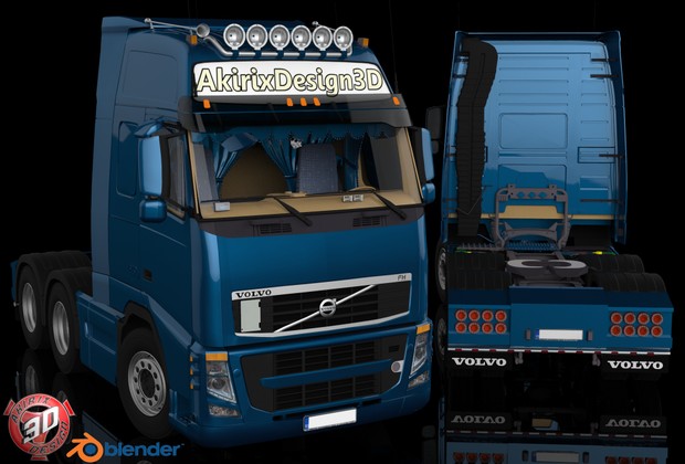 3D Volvo FH 6x2 Model