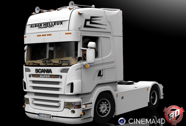 3D Scania R500 V8 Alban Helleux