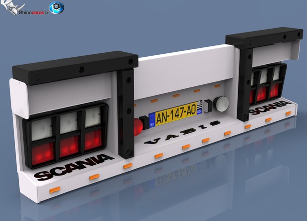 3D Backbumper For Trailers Model
