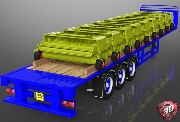 3D SDC Flatbed Harvesters Load