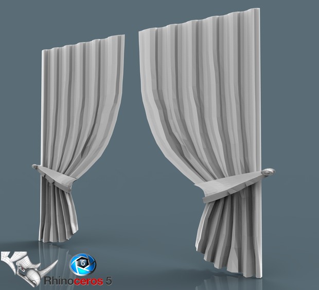 3D Curtain For Interiors model