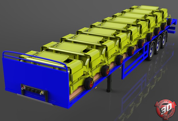 3D SDC Flatbed Harvesters Load