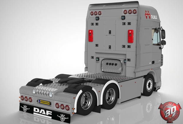 3D Daf XF 105 6x2 Version II