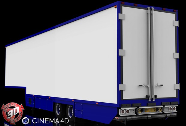 3D 2 Axles Flower Trailer Version II
