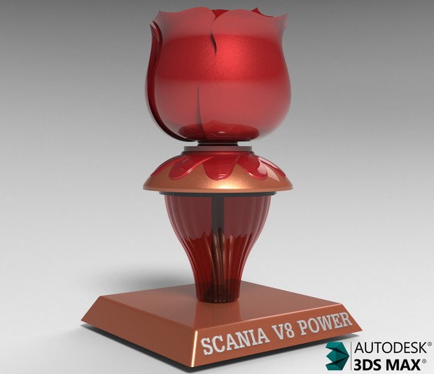 3D Scania Dashboard Lamp Model