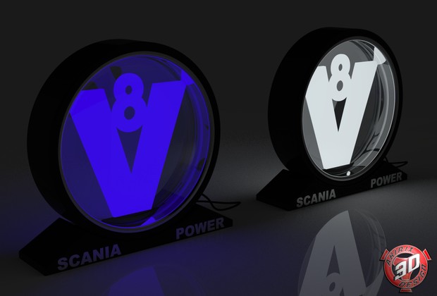 3D V8 Light Decoration Lamp Model