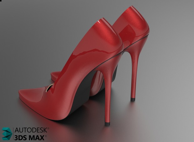 3D Lady Shoes For Truck Interiors Model