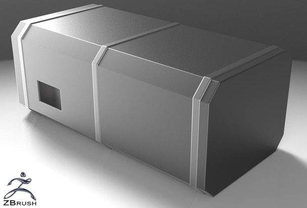 3D Squared Fuel Tank Model