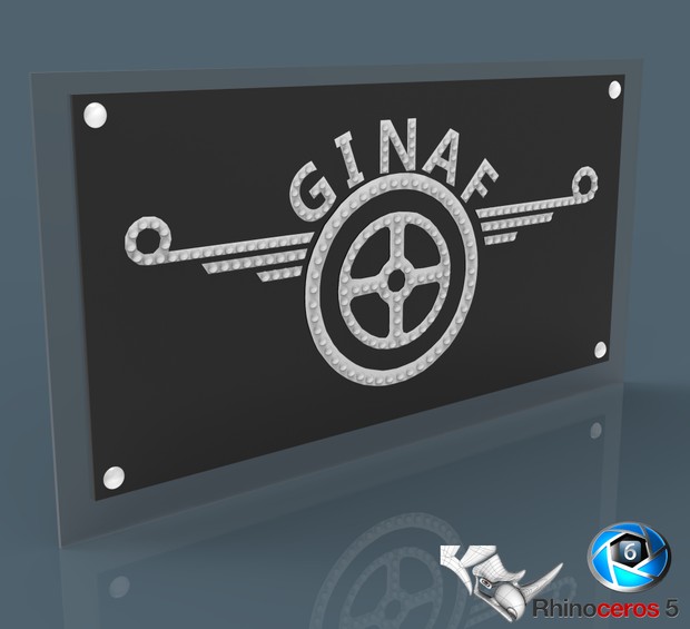 3D ledboard GINAF model