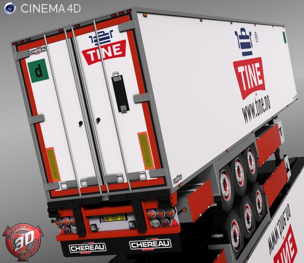 3D Chereau Trailer Model